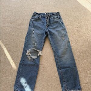 Abercrombie & Fitch Women’s Relaxed Distressed Blue Jeans